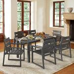 Cozyman 5-Piece Outdoor Dining Set, Dark Gray