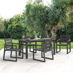 Cozyman 5-Piece Outdoor Dining Set, Dark Gray