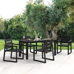 Cozyman 5-Piece Patio Dining Set - Black