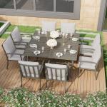 HAPPATIO 9-Piece Outdoor Dining Set for 8