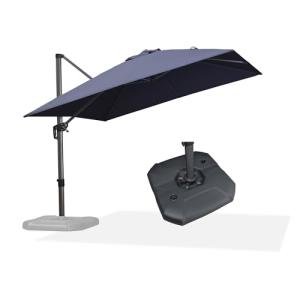 Navy Blue 10' Cantilever Patio Umbrella with Base