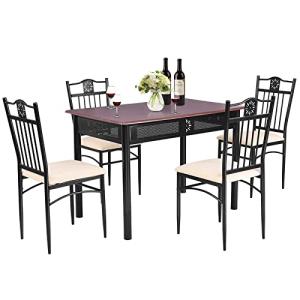 5-Piece Outdoor Dining Table Set for 4
