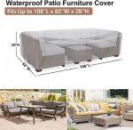 BROSYDA Waterproof Patio Furniture Set Cover 108"x82