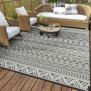 MontVoo Waterproof 5x8 Outdoor Reversible Patio Rug