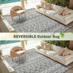 MontVoo Waterproof 5x8 Outdoor Reversible Patio Rug
