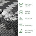GENIMO Waterproof Outdoor Reversible Patio Rug 5'x8
