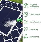 Reversible Waterproof Outdoor Patio Rug - Blue & White