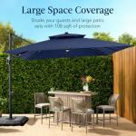 9x12ft LED Patio Umbrella with 360° Rotation