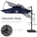 9x12ft LED Patio Umbrella with 360° Rotation