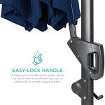 10ft Solar LED Patio Umbrella with 360-Degree Rotation