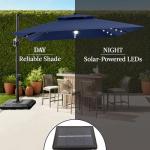 9x12ft LED Patio Umbrella with 360° Rotation