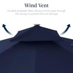 9x12ft LED Patio Umbrella with 360° Rotation