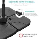 10ft Solar LED Patio Umbrella with 360-Degree Rotation