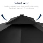 9x12ft LED Patio Umbrella with Base and Rotation