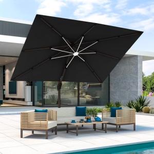 Large 9x12 FT Outdoor Cantilever Patio Umbrella