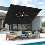 Large 9x12 FT Outdoor Cantilever Patio Umbrella