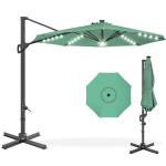 10ft Solar LED Cantilever Patio Umbrella with Lights