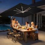 Large 9x12 FT Outdoor Cantilever Patio Umbrella