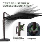 Large 9' x 12' Cantilever Patio Umbrella with Base