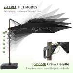 Large 9x12 FT Outdoor Cantilever Patio Umbrella