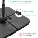 10ft Solar LED Patio Umbrella with 360-Degree Rotation