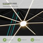 Large 9x12 FT Outdoor Cantilever Patio Umbrella