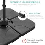 10ft Solar LED Cantilever Patio Umbrella with Lights