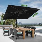 Large 9' x 12' Cantilever Patio Umbrella with Base