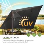 Large 9x12 FT Outdoor Cantilever Patio Umbrella