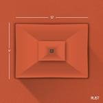 9x12ft LED Patio Umbrella with Base & Rotation