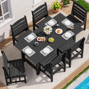 SERWALL Outdoor Dining Set for 6 People