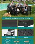 SERWALL Outdoor Dining Set for 6 People