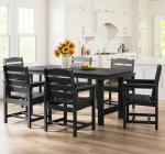 7-Piece Outdoor Dining Set with Umbrella Hole