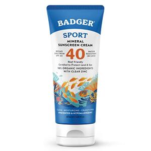 Badger Sport Mineral Sunscreen Cream SPF 40 2.9 oz