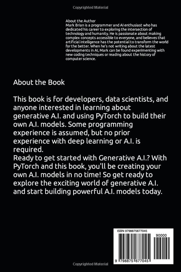 Deep Learning with PyTorch: Generative AI Guide