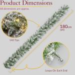 Luxury Frosted Christmas Garland - Artificial Snowy Spruce