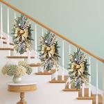Prelit Christmas Stairway Garland with Lights
