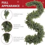 Lighted Cedar Christmas Garland for Mantle, 9ft