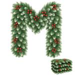 9ft Snow-Tipped Spruce Christmas Garland with Berries