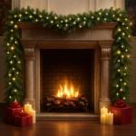 16.4ft Pre-Lit Christmas Garland with 100 LED Lights