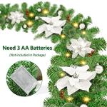 Warm White Lighted Christmas Garland, 270 cm