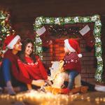 Warm White Lighted Christmas Garland, 270 cm