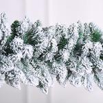 8.8ft Snowy Pine Christmas Garland for Decor