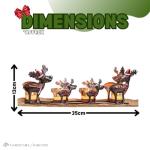 Rustic Metal Reindeer Tealight Candle Holder Set