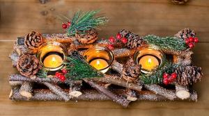 Festive Candle Holder for Christmas Table Decor
