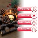 Festive Candle Holder for Christmas Table Decor