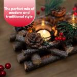 Festive Candle Holder for Christmas Table Decor