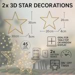 Battery-Operated LED Star Set for Christmas Decor
