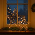 Battery-Operated LED Star Set for Christmas Decor