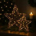 Battery-Operated LED Star Set for Christmas Decor